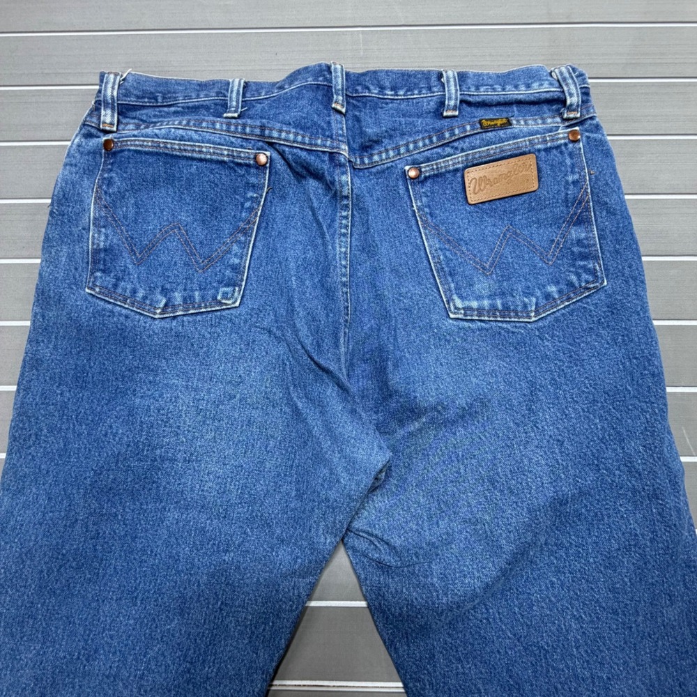 Wrangler Mens Cowboy Cut Original Fit Jeans Blue Denim 38x32